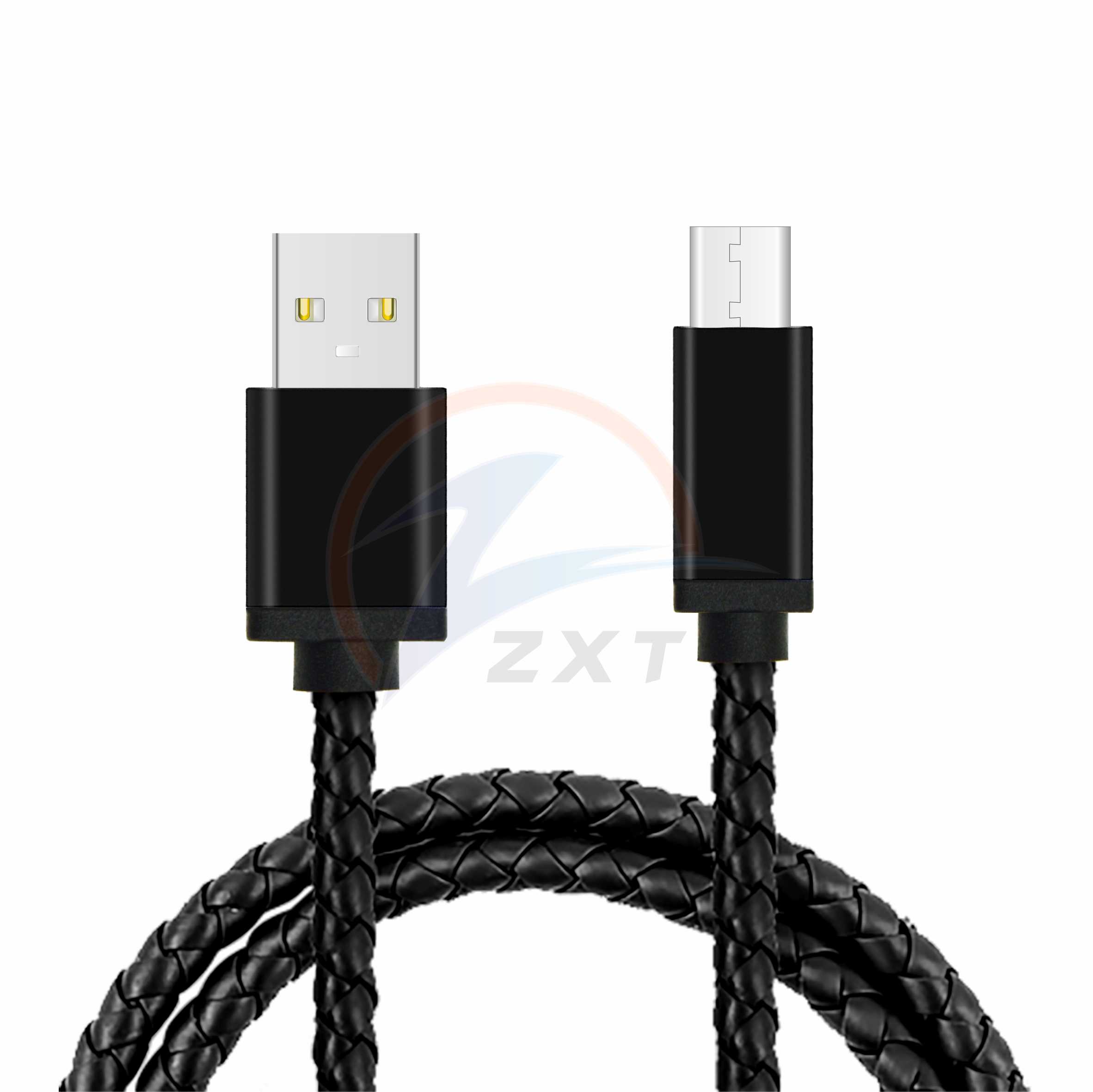 Leather Braided Cable
