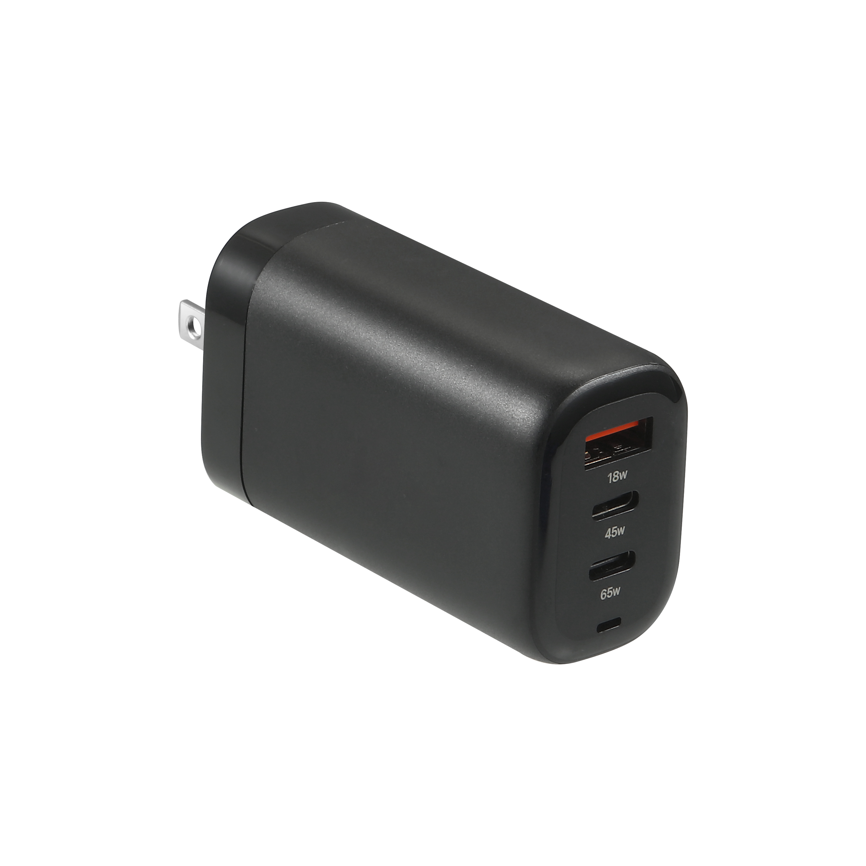 PD 65W Dual USB C + USB A Wall Charger with LED Indicator